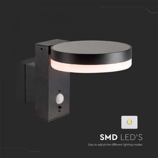 LED Utomhus solcell vägglampa med sensor LED/5,5W/3,7V 3000K IP54