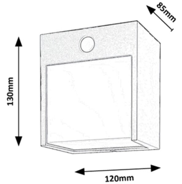Rabalux 7478-LED Utomhus väggbelysning med sensor BALIMO LED/12W/230V IP44
