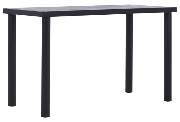 Matbord svart och betonggrå 120x60x75 cm MDF