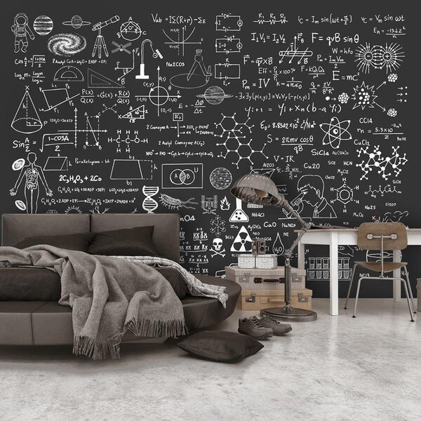 Fototapet - Science on Chalkboard - 350x245