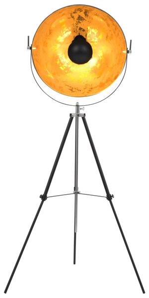 Golvlampa E27 svart och guld 51 cm