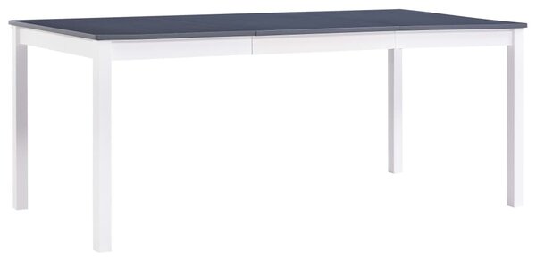 Matbord vit och grå 180x90x73 cm furu