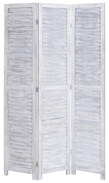 Rumsavdelare 3 paneler grå 105x165 cm trä