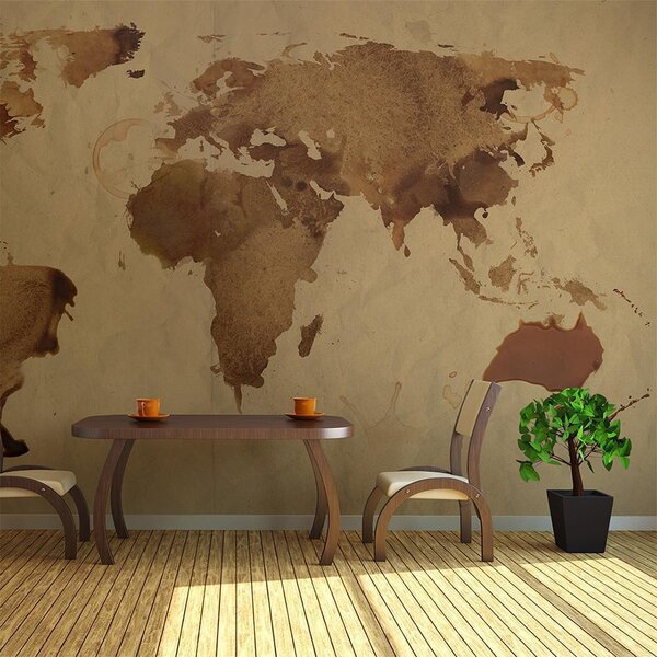 Fototapet - Tea karta över världen