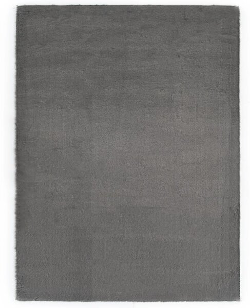 Matta 120x160 cm konstpäls mörkgrå