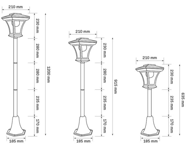 LED solcellslampa TIRANA LED/1,6W/5V IP44