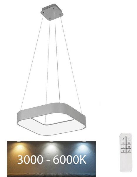 Rabalux - Dimbar LED-lampakrona med snöre LED/28W/230V ROUND + Fjärrstyrd 3000-6000K