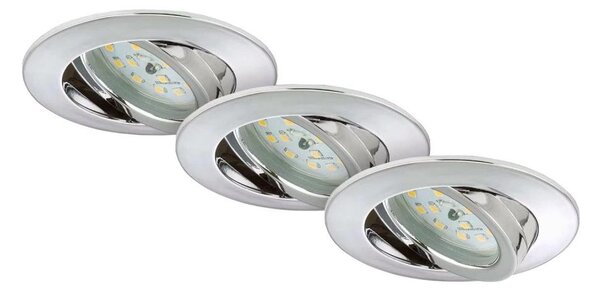 Briloner 7209-038 - KIT 3x Infälld LED badrumsbelysning LED/5W/230V IP23