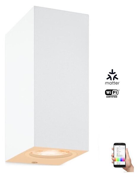 WiZ - LED RGBW Dimbar vägglampa UP&DOWN 2xGU10/4,7W/230V vit Wi-Fi