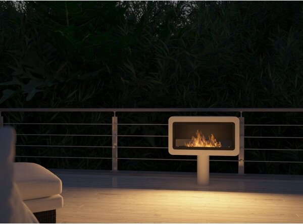 InFire - BIO fireplace 82,5x78 cm 3kW vit