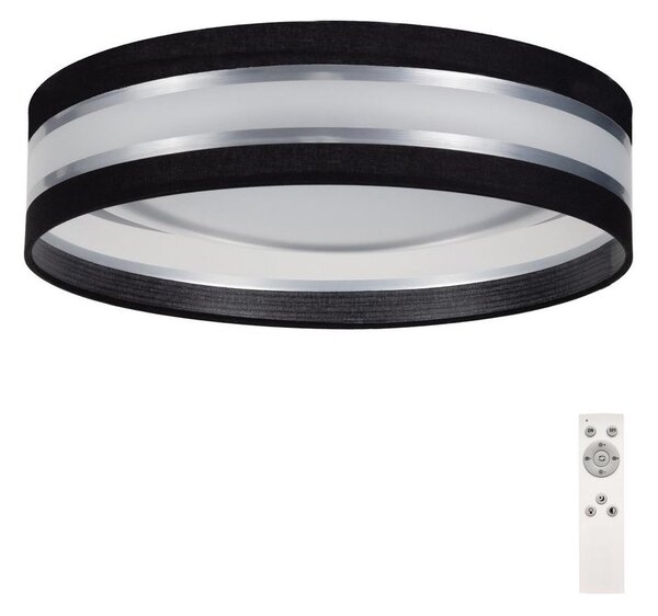 LED Justerbar ljusstyrka taklampa SMART CORAL LED/24W/230V svart /silver + Fjärrkontroll
