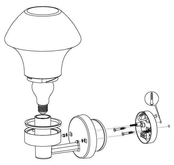 Eglo 97446 - LED Dimbar Utomhusbelysning VERLUCCA-C 1xE27/9W/230V IP44