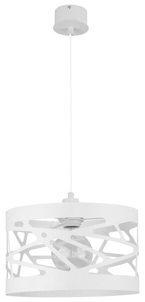 Ljuskrona med upphängningsrem MODUL FREZ 1xE27/60W/230V diameter 30 cm vit
