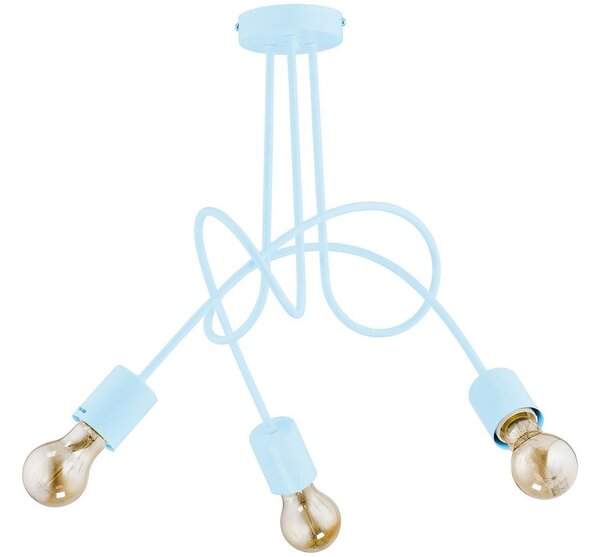 Children's surface-mounted chandelier TANGO 3xE27/60W/230V blå