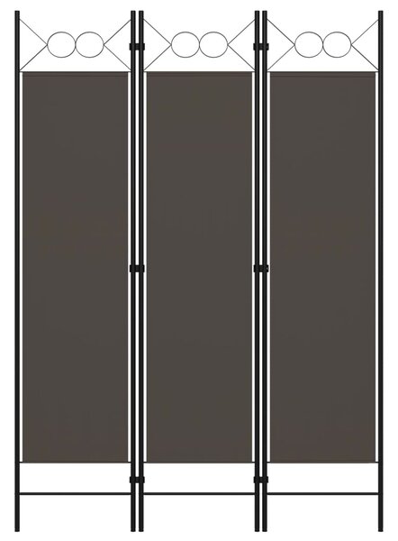 Rumsavdelare 3 paneler antracit 120x180 cm