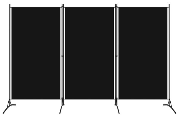 Rumsavdelare 3 paneler svart 260x180 cm