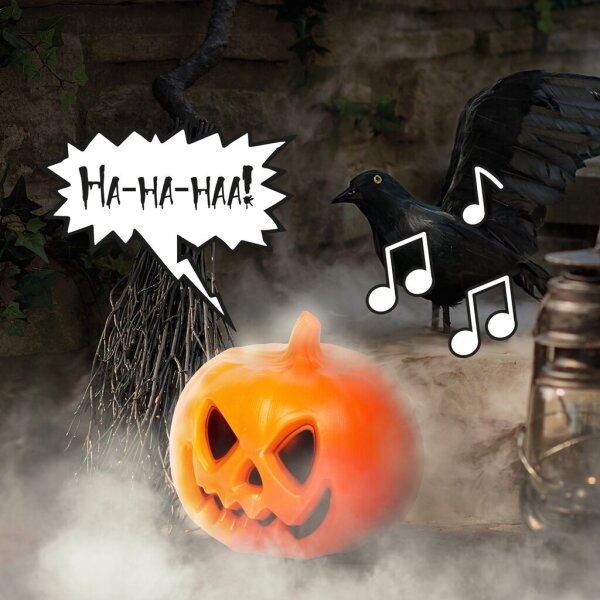 LED Dekoration med en sound effect HALLOWEEN LED/3xAAA pumpkin