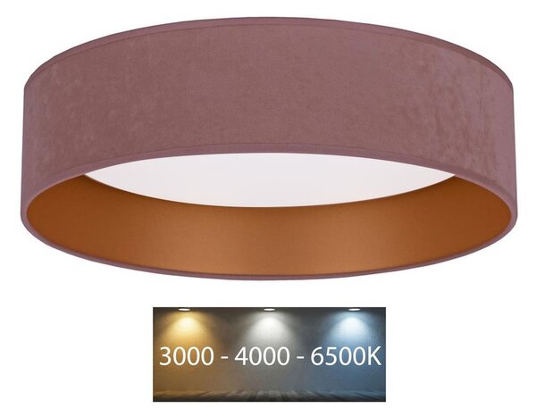 Brilagi - LED Ceiling light VELVET LED/24W/230V 3000/4000/6400K rosa/guld