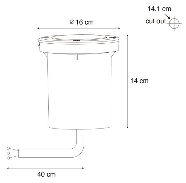 Set med 6 moderna utomhus marklampor svart AR70 justerbara IP65 - Delux