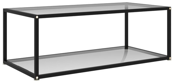 Soffbord genomskinligt 100x50x35 cm härdat glas