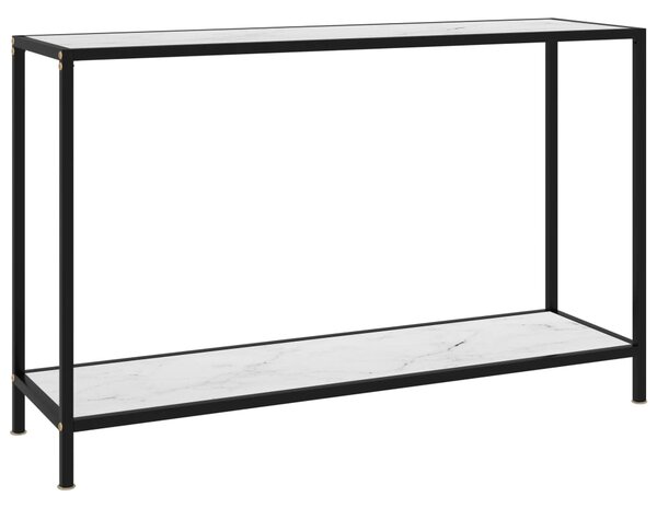 Konsolbord vit 120x35x75 cm härdat glas