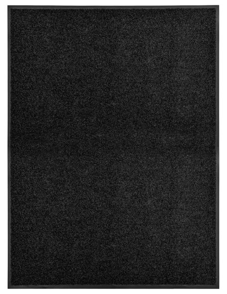 Dörrmatta tvättbar svart 90x120 cm