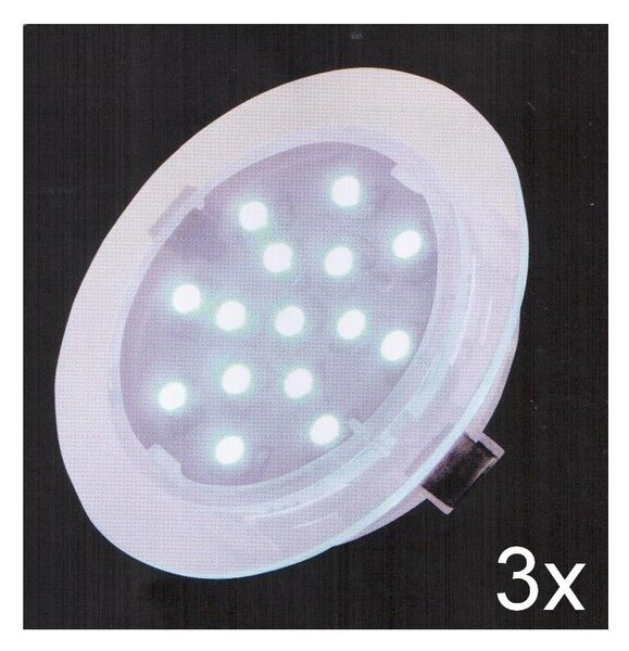 Fulgur 21072 - KIT 3x LED Infälld lampa ELESPOT 1xLED/0,7W/230V IP44