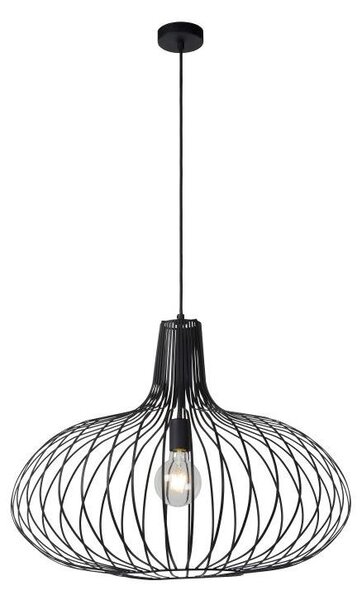 Lucide 78374/65/30 - Hängande lampa MANUELA 1xE27/60W/230V svart 65 cm