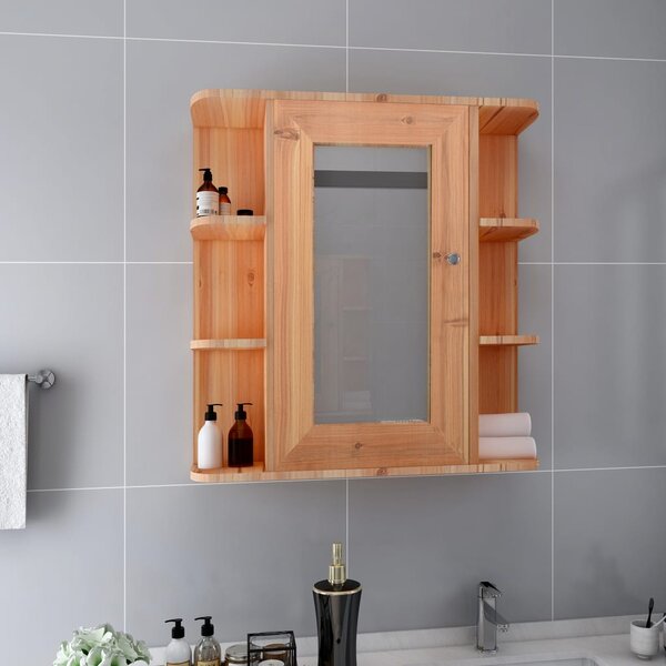 Spegelskåp för badrum ek 66x17x63 cm MDF