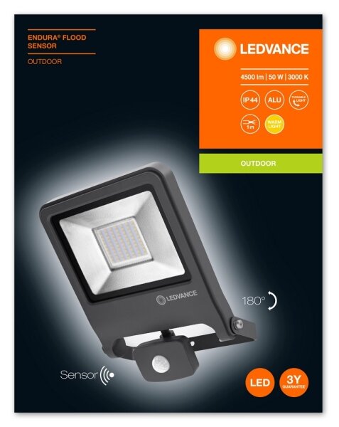 Ledvance - LED Strålkastare med sensor ENDURA LED/50W/230V IP44