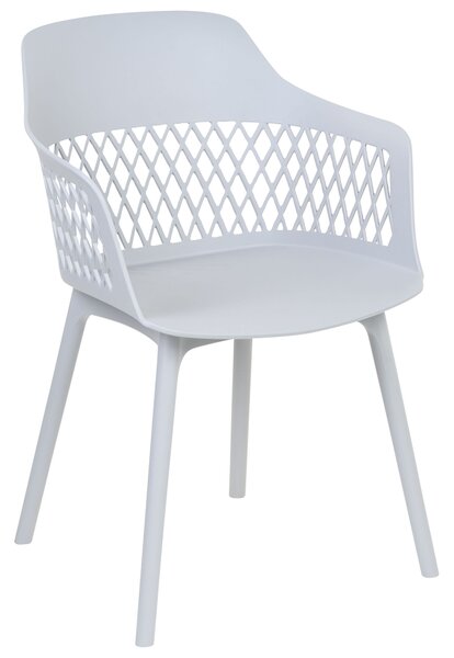 Set om 2 matstolar Ljusgrå syntetisk sits Ljusgrå ben Minimalistisk design Ryggstöd Modern Skandinavisk Beliani