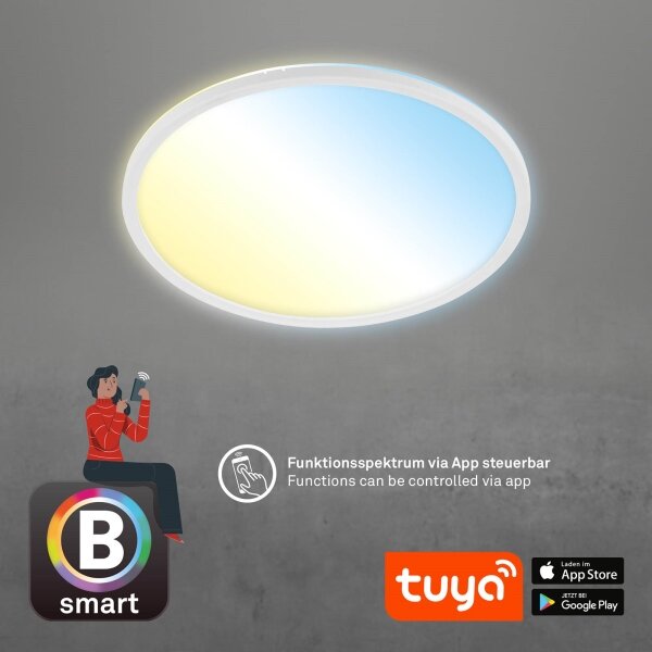 Brilo - LED Dimbar taklampa SLIM LED/22W/230V Wi-Fi Tuya + +Fjärrkontrol