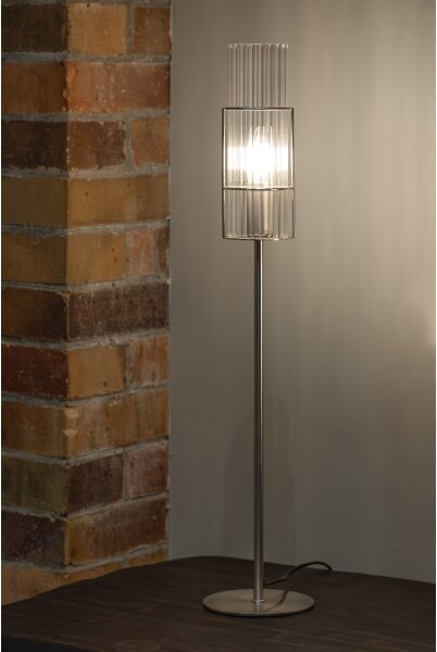 Markslöjd 108558 - Bordslampa TUBO 1xE14/40W/230V 65 cm skinande krom/clear