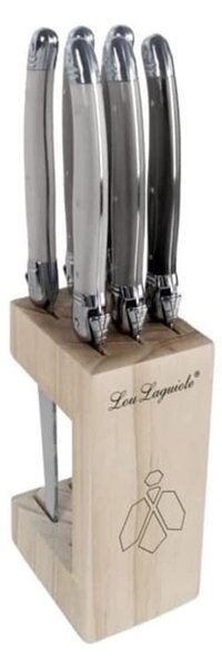 Lou Laguiole Grillknivar med knivblock 7 st flerfärgad