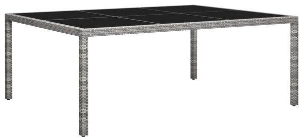 Matbord för trädgården grå 200x150x74 cm konstrotting