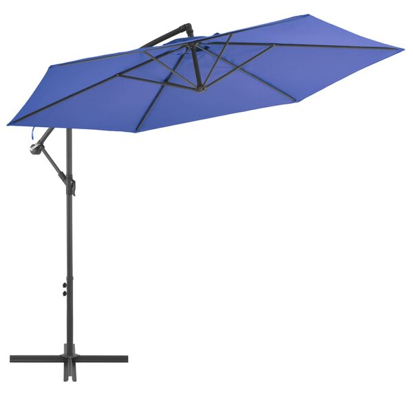 Frihängande parasoll med aluminiumstång 300 cm blå