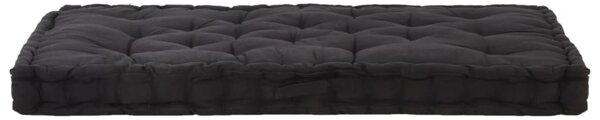 Dyna till pallsoffa bomull 120x80x10 cm svart