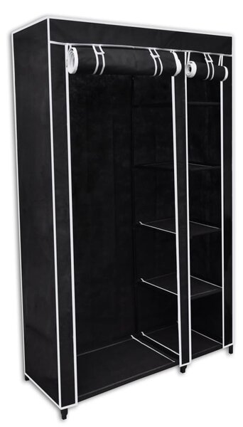 Garderob hopfällbar 110 x 45 x 175 cm svart