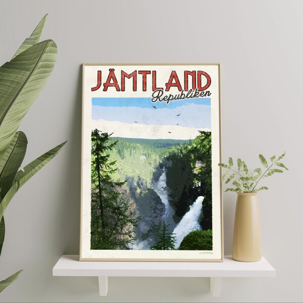 Jämtland Poster - Vintage Travel Collection - 30x40