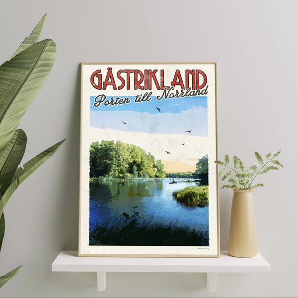Gästrikland Poster - Vintage Travel Collection - 50x70