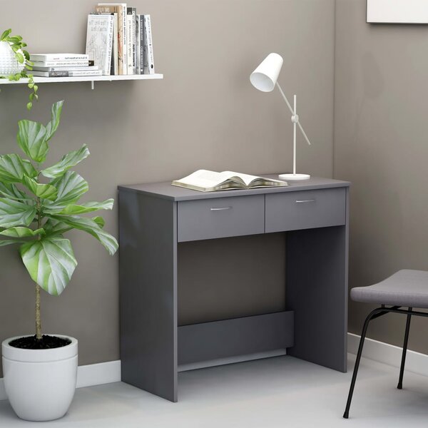 Skrivbord grå 80x40x75 cm konstruerat trä