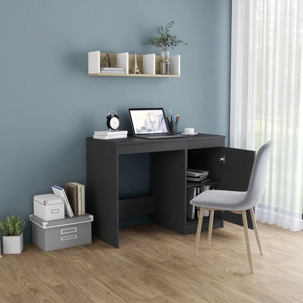 Skrivbord grå 100x50x76 cm konstruerat trä