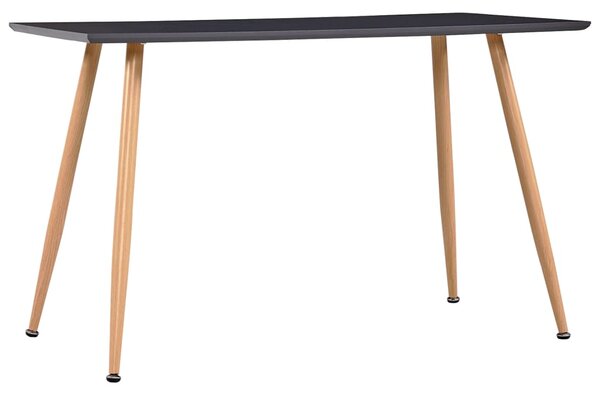 Matbord grå och ek 120x60x74 cm MDF