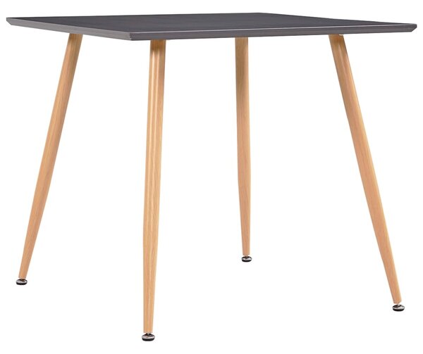 Matbord grå och ek 80,5x80,5x73 cm MDF