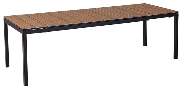 Förlängningsbart Trädgårdsbord Ljust Trä 198/248 x 90 cm Modern Stil Uteplats Möbler Beliani