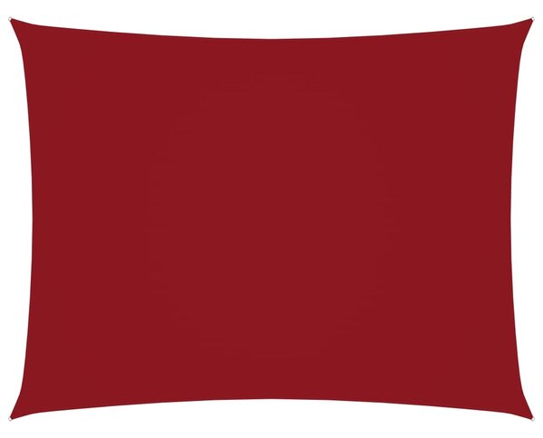 Solsegel oxfordtyg rektangulärt 3x4,5 m röd