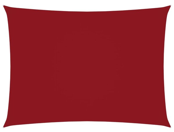 Solsegel oxfordtyg rektangulärt 2x4 m röd
