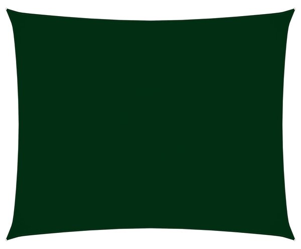 Solsegel oxfordtyg rektangulärt 3,5x4,5 m mörkgrön