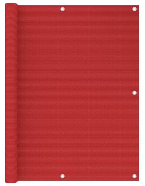 Balkongskärm röd 120x300 cm HDPE