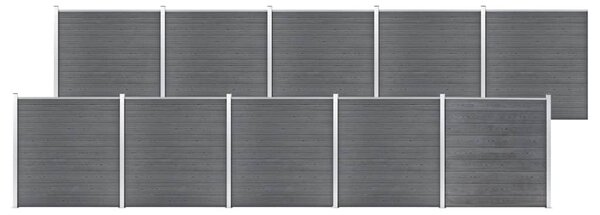 Staketpanel WPC 1737x186 cm grå